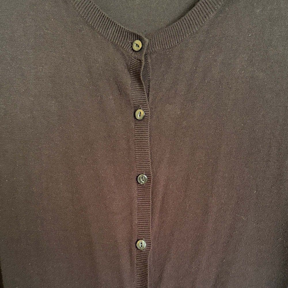 Black Button-Up Cardigan - Picture 2 of 4